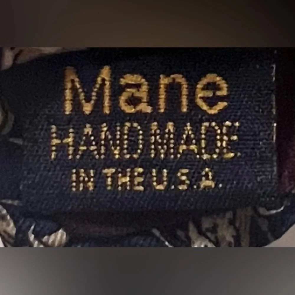 Mane Greyhound Dog Race Pattern 100% Silk from Italy Necktie Handmade in USA